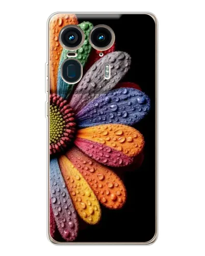Чехол для Motorola Edge 50 Ultra с картинкой «Радужный цветок»