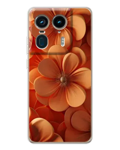 Чехол для Motorola Edge 50 Ultra с картинкой «Оранжевый макро цветок»