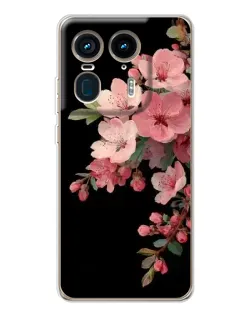 Чехол для Motorola Edge 50 Ultra с картинкой «Розовая ветка сакуры»
