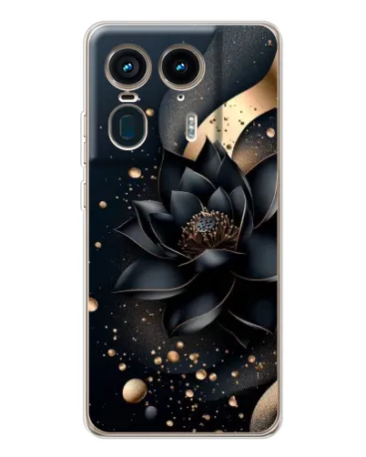 Чехол для Motorola Edge 50 Ultra с картинкой «Черный лотос»