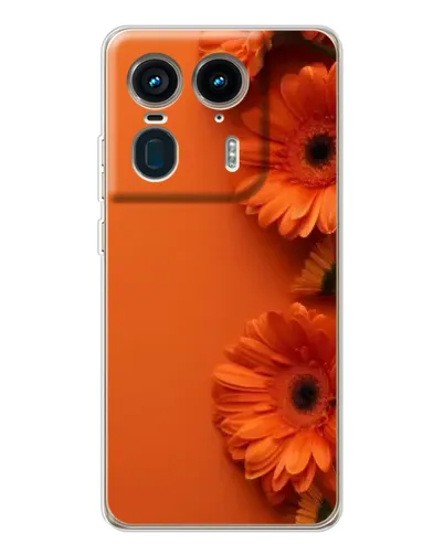 Чехол для Motorola Edge 50 Ultra с картинкой «Оранжевые герберы»