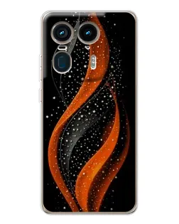 Чехол для Motorola Edge 50 Ultra с картинкой «Огненная звездная волна»