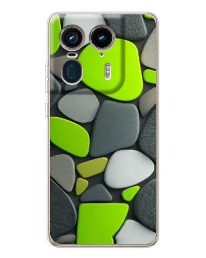 Чехол для Motorola Edge 50 Ultra с картинкой «Яркая неоновая галька»