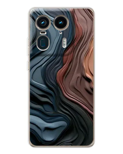 Чехол для Motorola Edge 50 Ultra с картинкой «Цветные волны каньона»