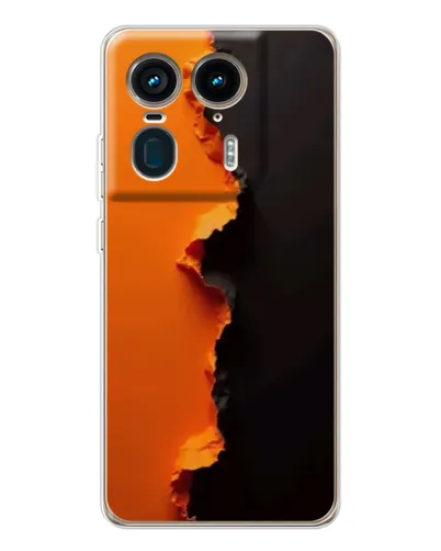 Чехол для Motorola Edge 50 Ultra с картинкой «Оранжевый разлом»
