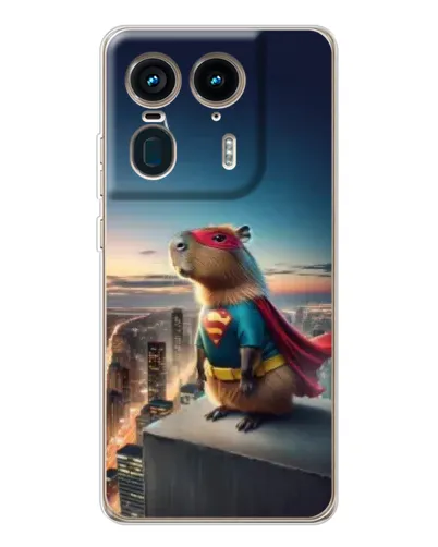 Чехол для Motorola Edge 50 Ultra с картинкой «Капи-мен супергерой» Чехол для Motorola Edge 50 Ultra с картинкой «Капи-мен супергерой»
