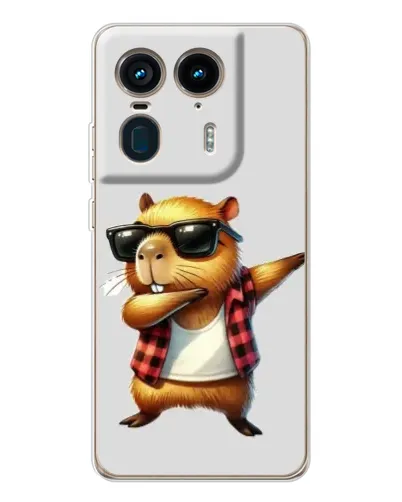 Чехол для Motorola Edge 50 Ultra с картинкой «Капибара рэпер даб» Чехол для Motorola Edge 50 Ultra с картинкой «Капибара рэпер даб»