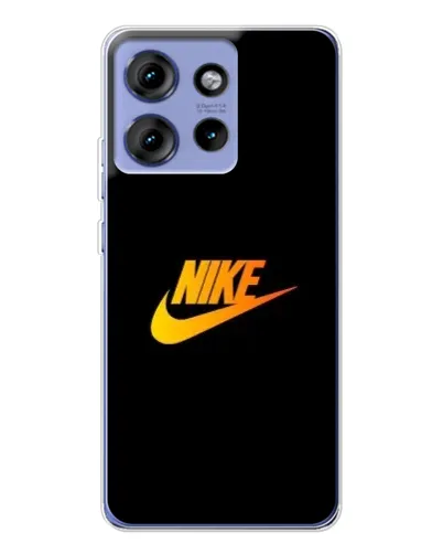 Чехол для Motorola Edge 50 с картинкой «Золотой логотип Nike»