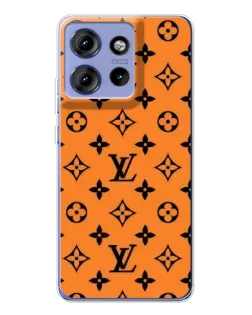 Чехол для Motorola Edge 50 с картинкой «Оранжевый стиль LV»