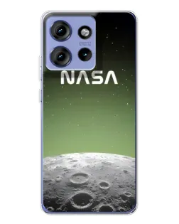Чехол для Motorola Edge 50 с картинкой «NASA — лунный градиент»
