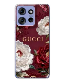 Чохол для Motorola Edge 50 з картинкою «Gucci — бордові троянди» Чохол для Motorola Edge 50 з картинкою «Gucci — бордові троянди»