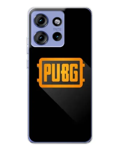 Чехол для Motorola Edge 50 с картинкой «PUBG — рамка лого»