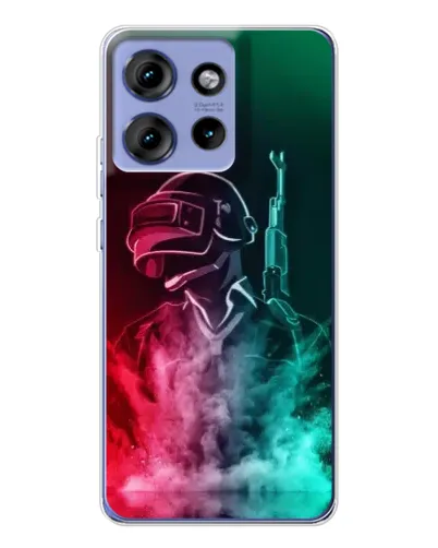 Чехол для Motorola Edge 50 с картинкой «PUBG — огненный воин»
