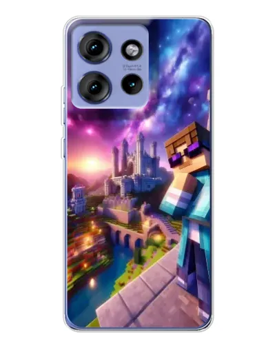 Чехол для Motorola Edge 50 с картинкой «Стив и космос» Чехол для Motorola Edge 50 с картинкой «Стив и космос»