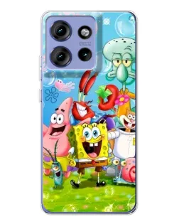 Чохол для Motorola Edge 50 з картинкою «Губка Боб та друзі»