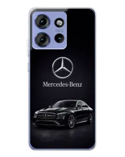 Чехол для Motorola Edge 50 с картинкой «Mercedes — решетка радиатора»