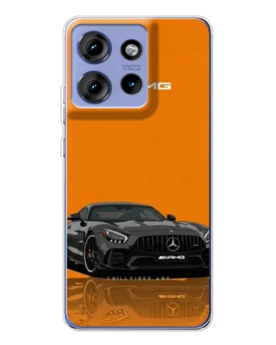 Чехол для Motorola Edge 50 с картинкой «Оранжевый Mercedes AMG»