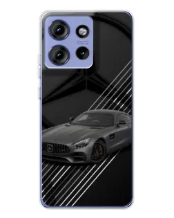 Чехол для Motorola Edge 50 с картинкой «Mercedes AMG — графика»