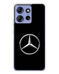 Чехол для Motorola Edge 50 с картинкой «Mercedes классический лого»