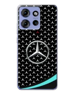 Чехол для Motorola Edge 50 с картинкой «Mercedes — бирюзовый акцент»