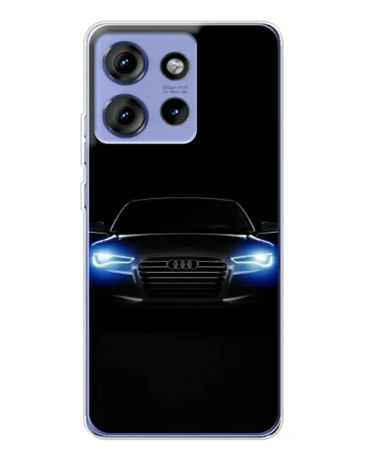 Чехол для Motorola Edge 50 с картинкой «Audi в неоне»
