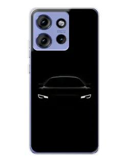 Чехол для Motorola Edge 50 с картинкой «Взгляд Audi в темноте»