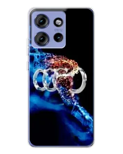 Чехол для Motorola Edge 50 с картинкой «Энергия лого Audi»