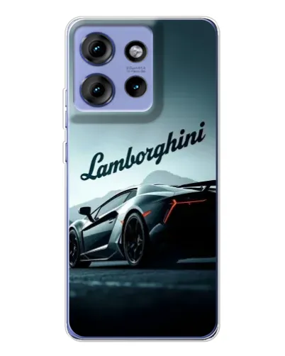 Чехол для Motorola Edge 50 с картинкой «Классическая надпись Lamborghini»