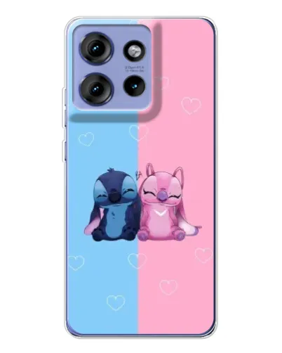 Чохол для Motorola Edge 50 з картинкою «Stitch та Angel Love»