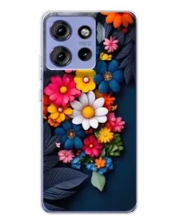 Чехол для Motorola Edge 50 с картинкой «Цветочная феерия»