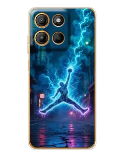 Чехол для Motorola Edge 60 Fusion с картинкой «Jordan Gold Jumpman»