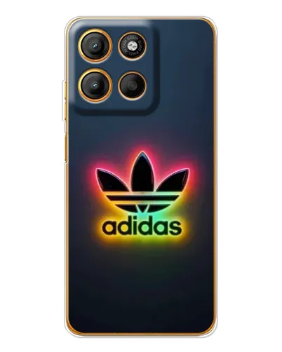 Чехол для Motorola Edge 60 Fusion с картинкой «Неоновый Adidas»