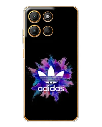 Чехол для Motorola Edge 60 Fusion с картинкой «Взрыв красок Adidas»