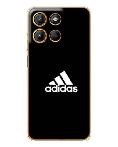 Чехол для Motorola Edge 60 Fusion с картинкой «Черная классика Adidas»