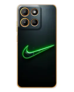 Чехол для Motorola Edge 60 Fusion с картинкой «Неоновый контур Nike»