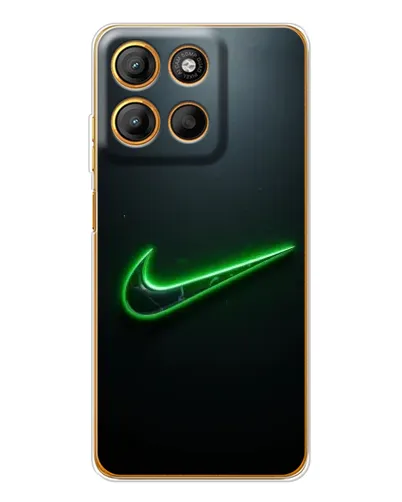 Чехол для Motorola Edge 60 Fusion с картинкой «Неоновый контур Nike»