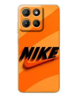 Чехол для Motorola Edge 60 Fusion с картинкой «Оранжевый драйв Nike»