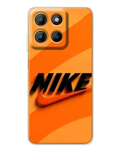Чехол для Motorola Edge 60 Fusion с картинкой «Оранжевый драйв Nike»