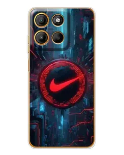 Чехол для Motorola Edge 60 Fusion с картинкой «Техногенный стиль Nike»