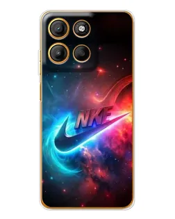 Чехол для Motorola Edge 60 Fusion с картинкой «Огненный логотип Nike»
