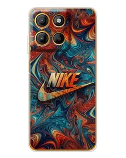 Чехол для Motorola Edge 60 Fusion с картинкой «Nike в абстракции»