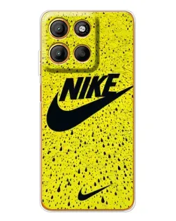 Чехол для Motorola Edge 60 Fusion с картинкой «Желтый текстурный Nike»