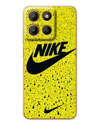 Чехол для Motorola Edge 60 Fusion с картинкой «Желтый текстурный Nike»