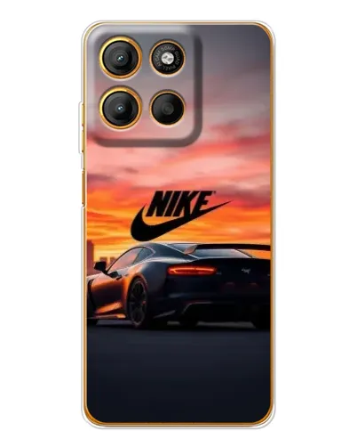 Чехол для Motorola Edge 60 Fusion с картинкой «Nike и суперкар»