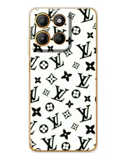 Чехол для Motorola Edge 60 Fusion с картинкой «Монохромный хаос LV»