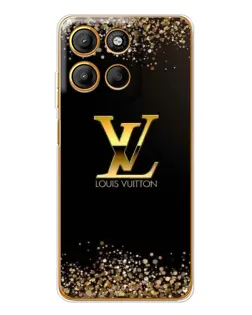 Чехол для Motorola Edge 60 Fusion с картинкой «LV — золотые искры»