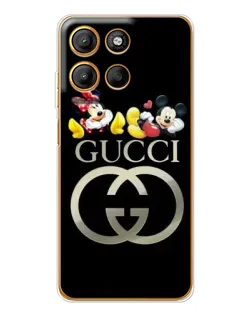 Чехол для Motorola Edge 60 Fusion с картинкой «Gucci — герои Disney»