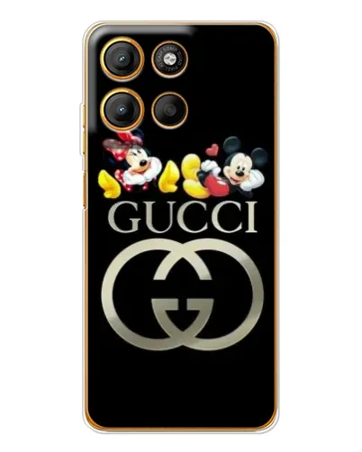 Чехол для Motorola Edge 60 Fusion с картинкой «Gucci — герои Disney»