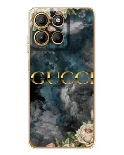 Чехол для Motorola Edge 60 Fusion с картинкой «Абстрактные цветы Gucci»