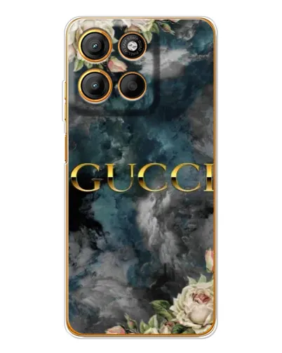 Чехол для Motorola Edge 60 Fusion с картинкой «Абстрактные цветы Gucci»